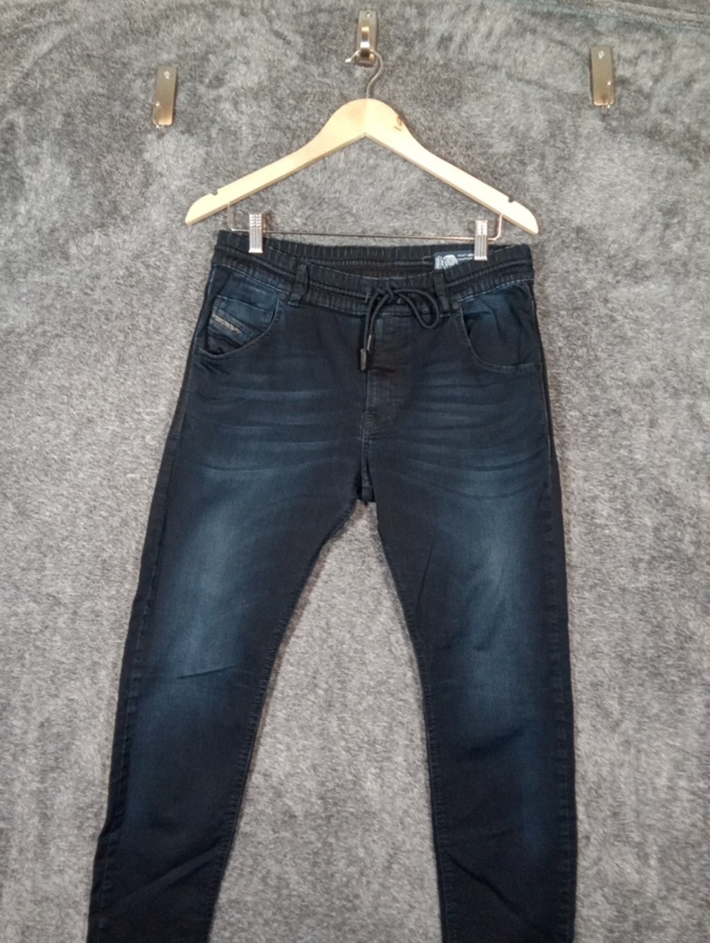 Diesel KraileybR-NE Womens Jogger Skinny Leather Trim Pull On Stretchy Size 29 - Picture 4 of 14